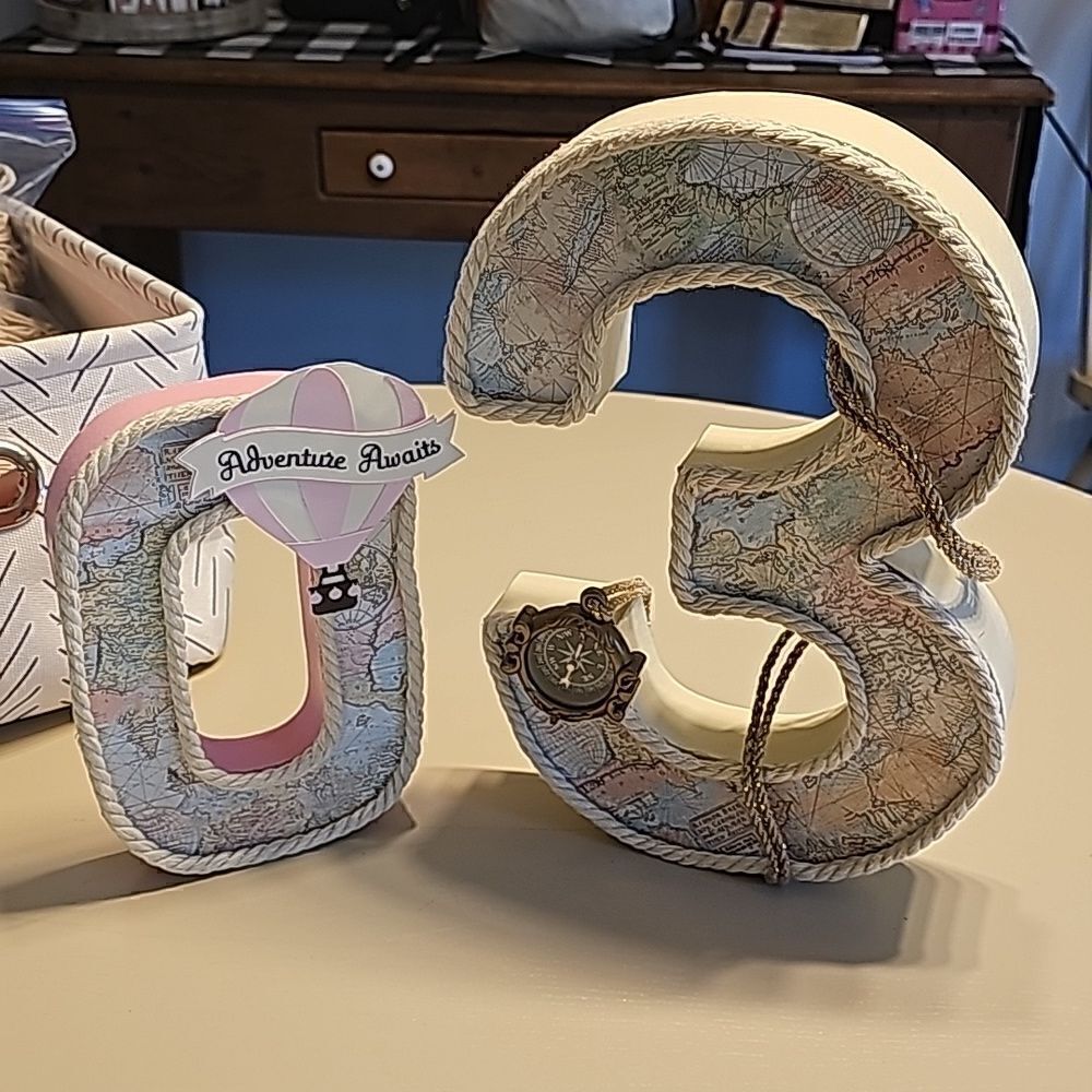 Adventure awaits party table decorations